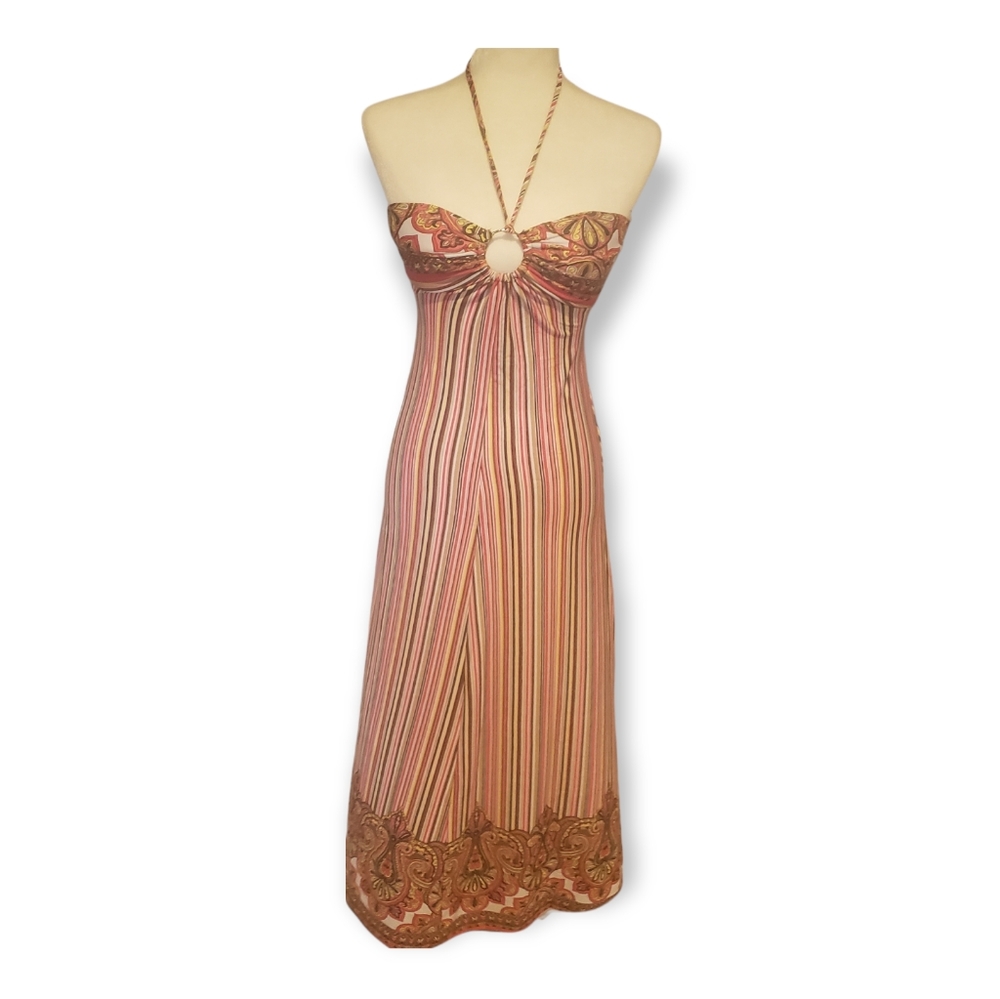 Sele Maxi Dress Boho size Small vertical stripes